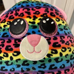 Ty Squish a Boo "DOTTY" Leopard 12" Soft Stuffed Toy Plush Cat Looks  Lisa Frank